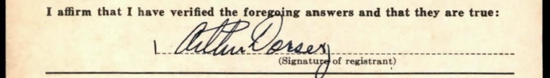 Arthur's lovely signature